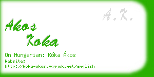 akos koka business card